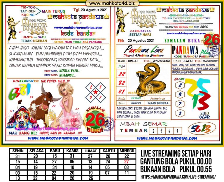 Kode syair togog hongkong jumat 20 agustus 2021 KODE