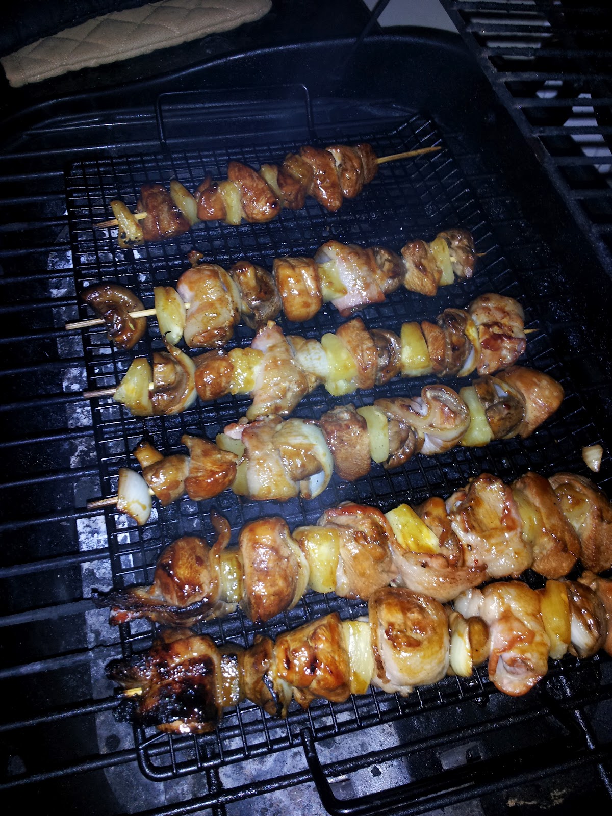 COVERED IN BACON Chicken Bacon Shish Kabobs