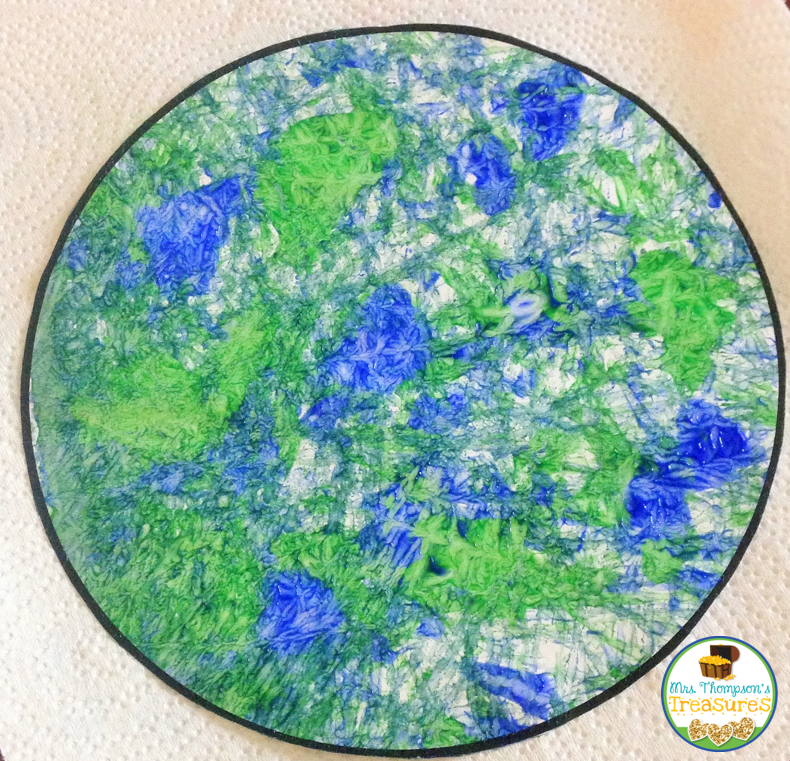 Marble Painting Earth Mrs. Thompson's Treasures