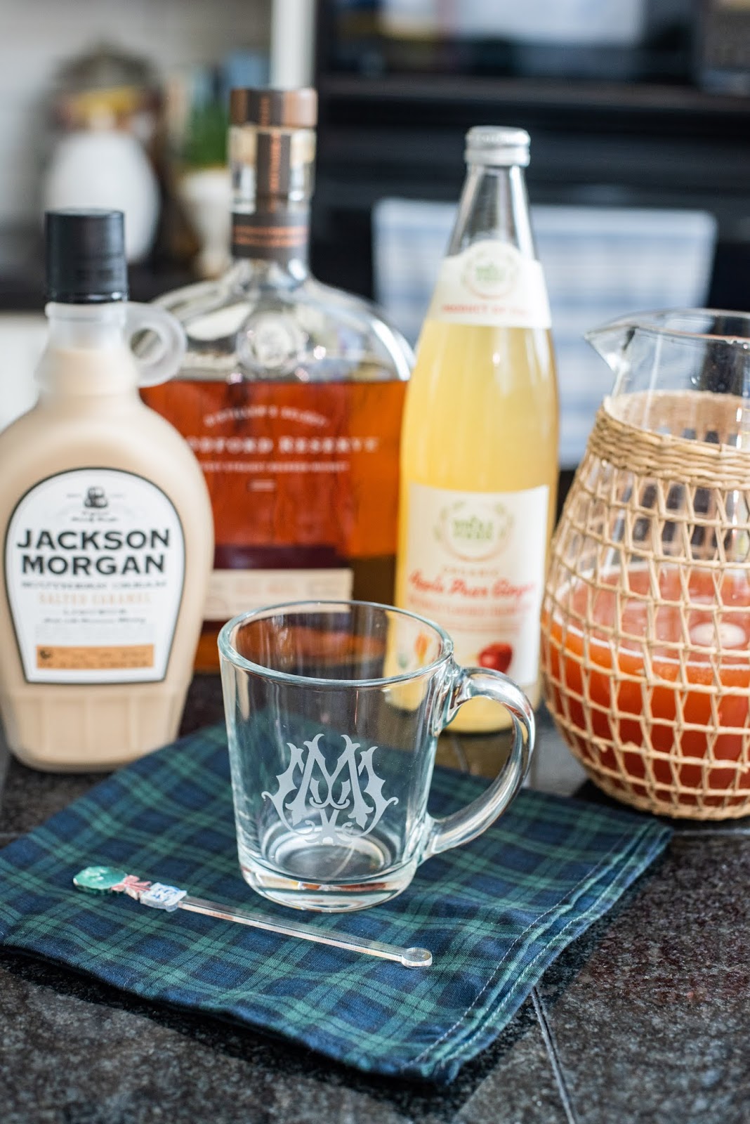 the pink clutch Apple Cider Cocktail + The Best Swizzle Stick