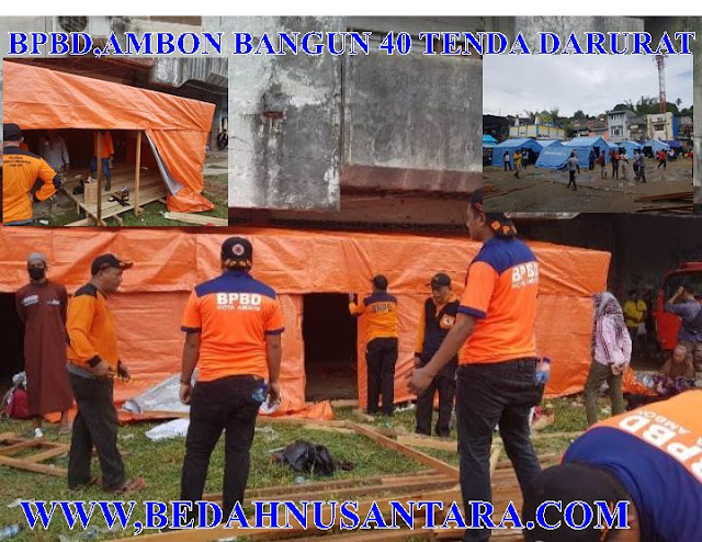 BPBD Ambon Bangun 40 Tenda Darurat 1 A