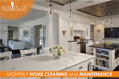 Performing few small quick maintenance and home cleaning tasks every month can help you in preventing major damages and repair down the lane. 