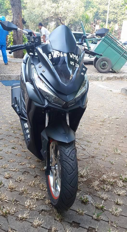 Modifikasi Vario 150 pakai Visor ala PCX, Dual Shock, Stang Jepit plus