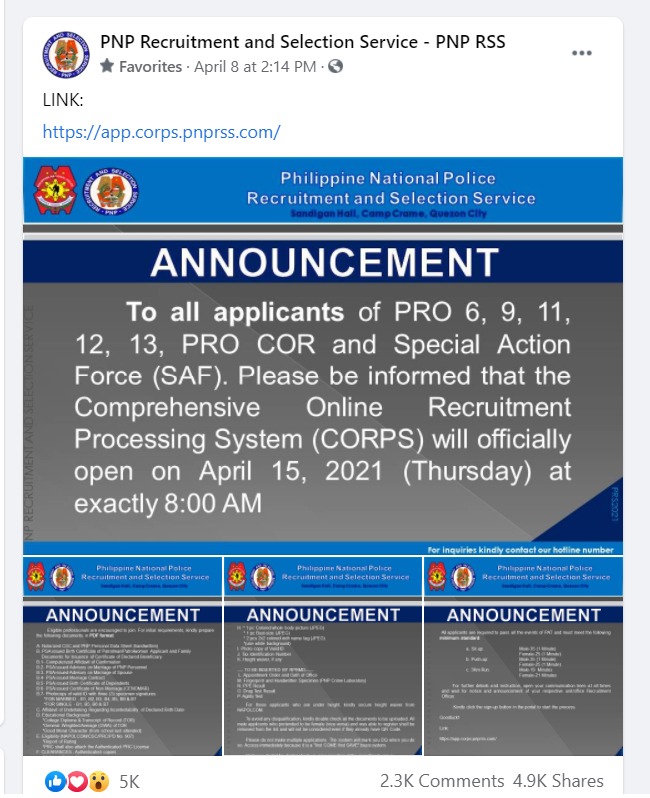 GobyerKnows: PNP RECRUITMENT: CY 2021 Patrolman/Patrolwoman Recruitment GobyerKnows: PNP RECRUITMENT: CY 2021 Patrolman/Patrolwoman Recruitment