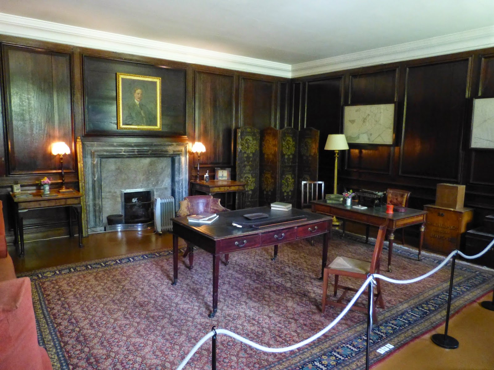 The Steward's Room  Displayed as left by the Earl of Jersey in the 1970s