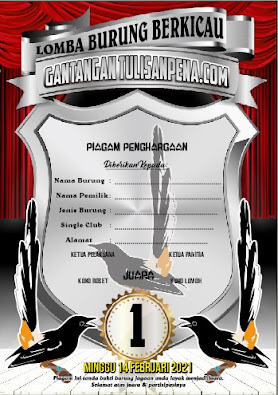 Template Piagam Lomba Burung Free CDR