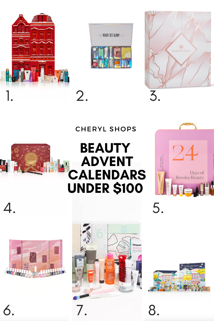Beauty advent calendars under 100 Cheryl Shops