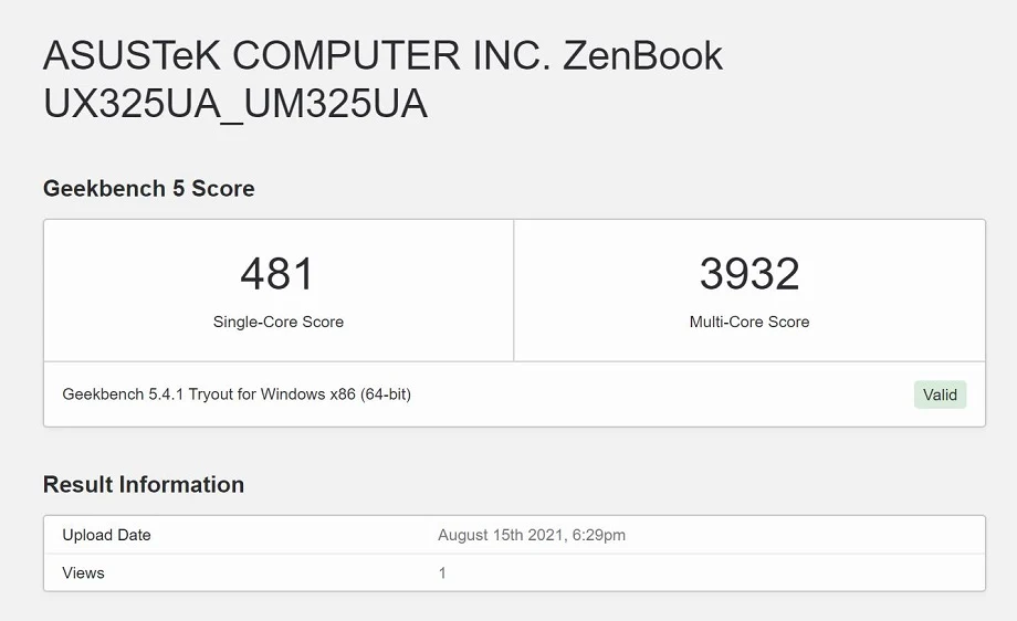 ASUS Zenbook 13 OLED UM325 Review: Performance