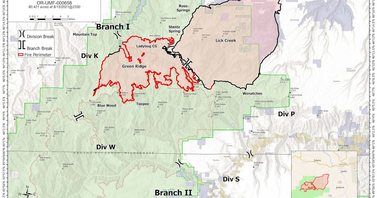 Blue Mountain Fire Information Green Ridge and Lick Creek Fires