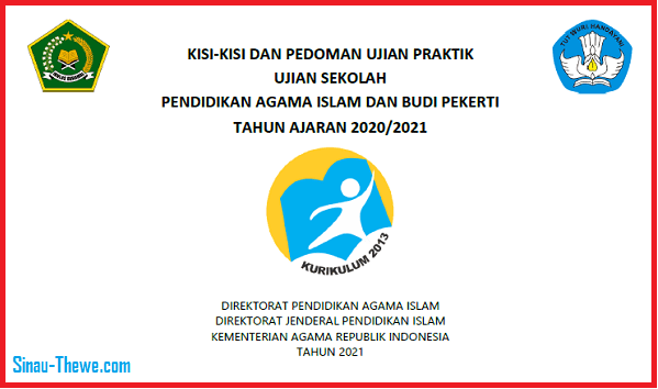 KisiKisi Ujian Sekolah PAI SD, SMP, SMA, SMK Tahun 2021