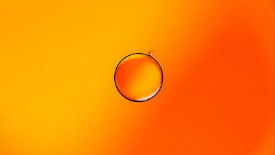 Free bubbles on orange Hd background