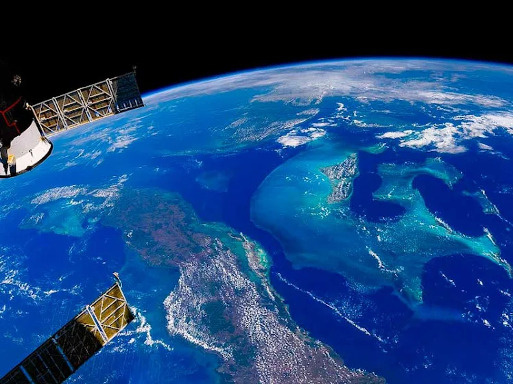 Mar do Caribe visto da Estação Espacial Internacional