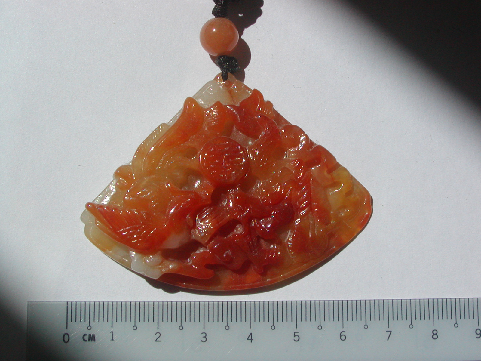 His Jewellery Rare Red Jadeite Fan