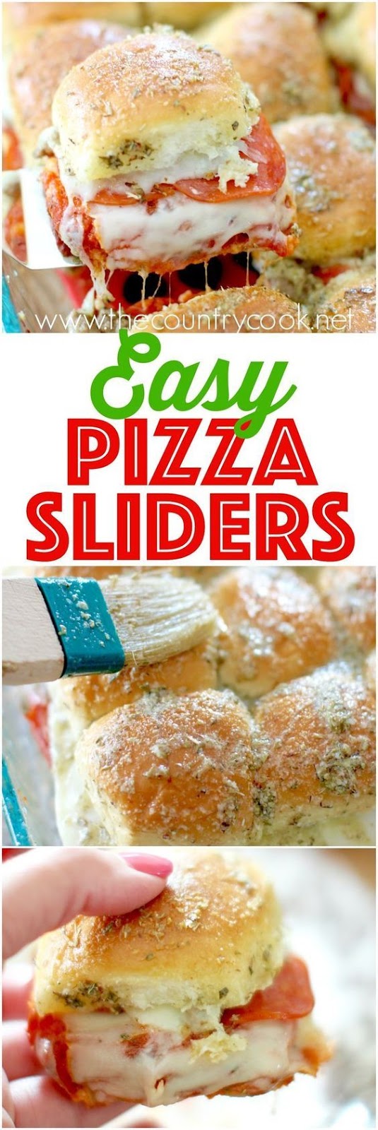 Remix pizza night by serving pizza sliders instead! Pizza Pull Apart Sliders are stuffed with cheese, pepperoni, sausage. Top with a savory buttery spread!