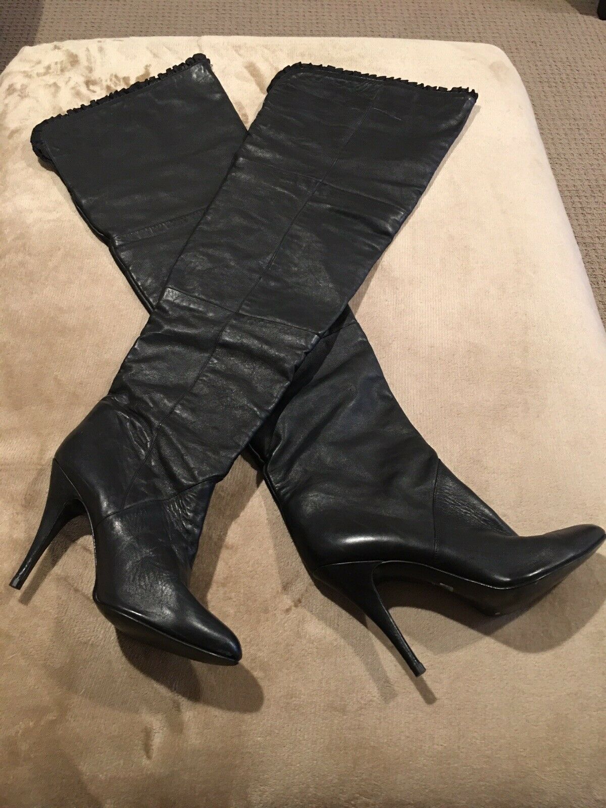 thigh high leather boots for sale