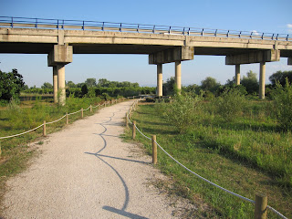 Sender baix del pont de la carretera del Grau de Gandia