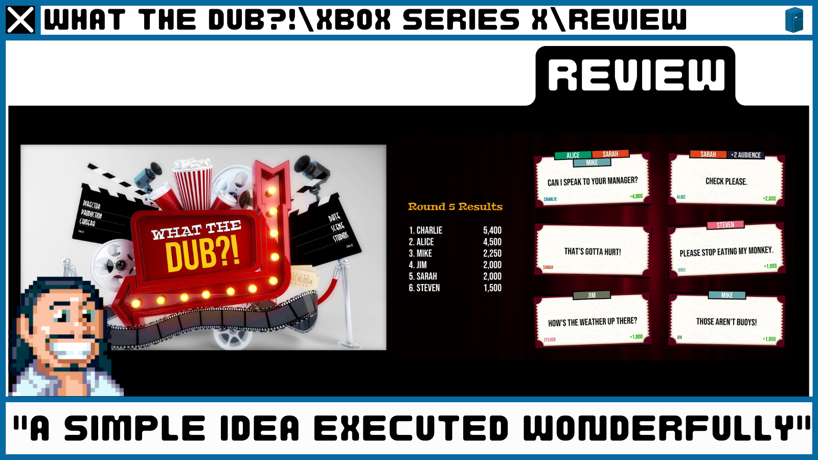 📽️🎞️ What the Dub?! Review XBOX SERIES X 8/10 "A Simple Idea