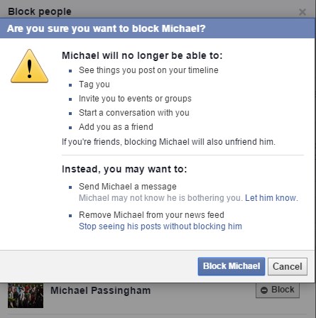 how to block someone from a facebook page