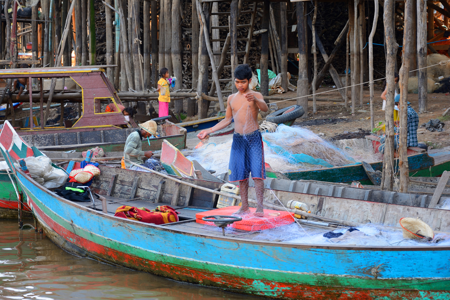 pływające wioski w kambodży