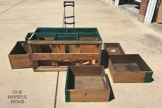 driveaway vintage seed chest drawers