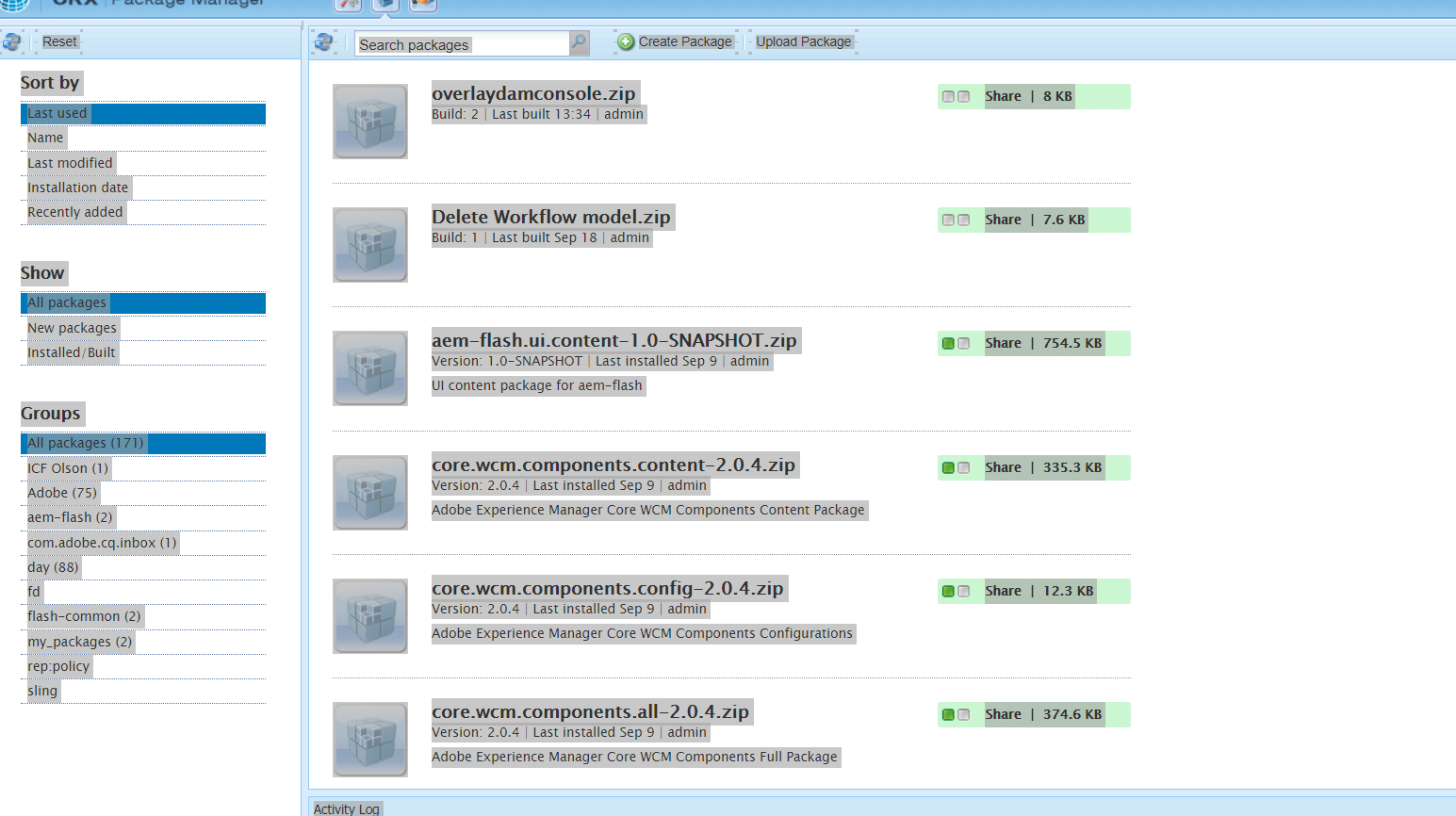 AEM Workaround Solution for Clean up of Packages from Package Manager