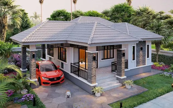 gambar rumah minimalis atap limas 2021