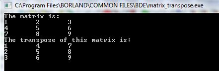 Education for ALL: C Program to Find Transpose of a Matrix