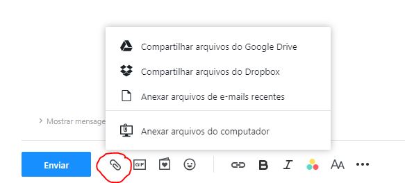 Anexando e-mail