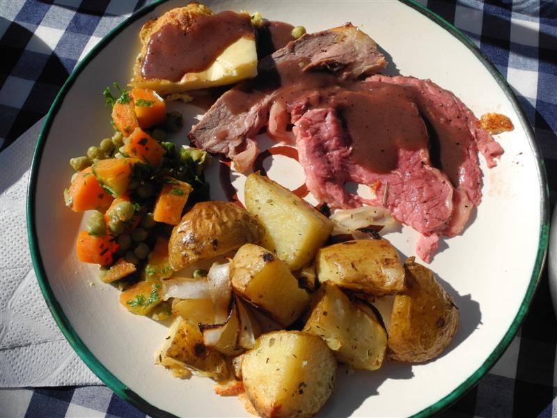 Roast beef al horno con Yorkshire pudding