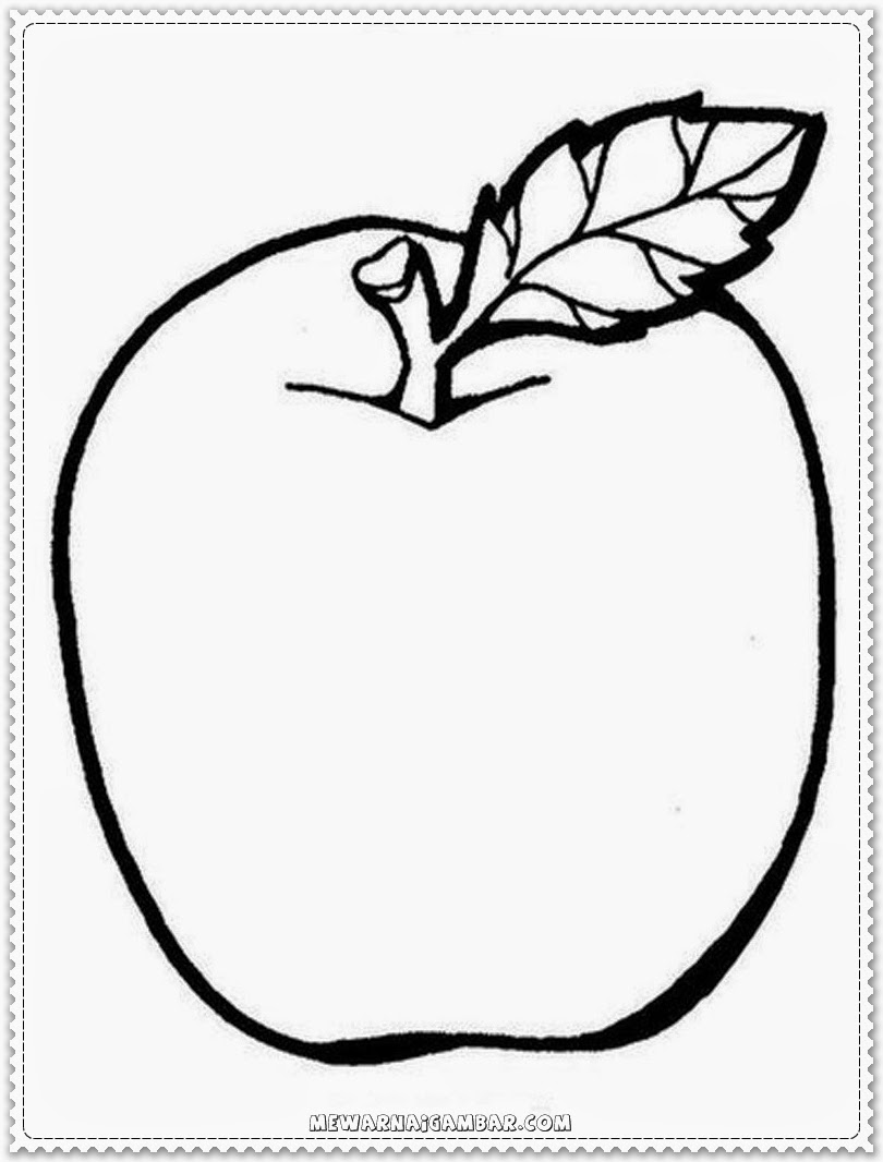 Free Printable Kids Coloring Pages Cute Apple