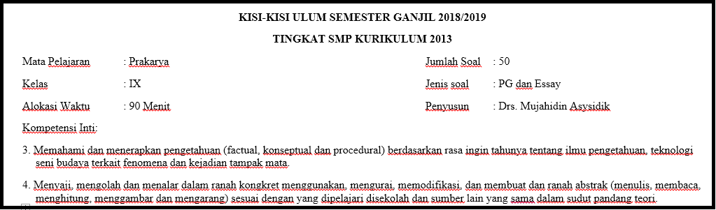 Kunci Jawaban Soal Prakarya Kelas 9