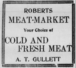 Roberts Meat Market 1939 Ad