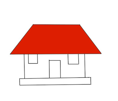 House drawing for kids easy step by step house drawing easy with colour