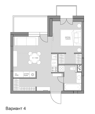 12 вариантов планировок однокомнатной квартиры | Блог Invest-designer