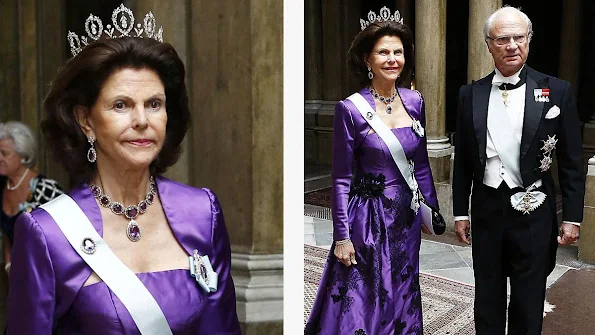Queen Silvia, Crown Princess Victoria attended an official dinner at the Royal Palace in Stockholm