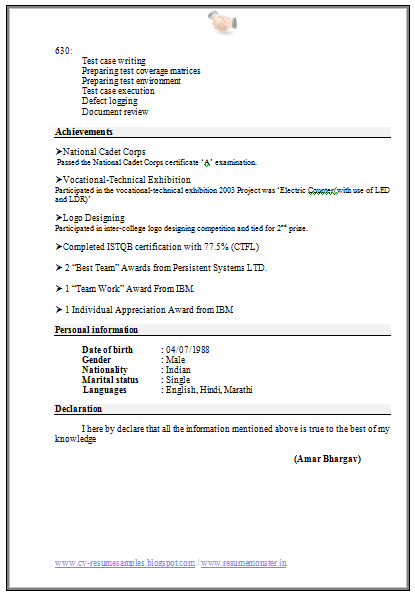 Experience Resume Format Doc Download Experience Resume Format Doc Download