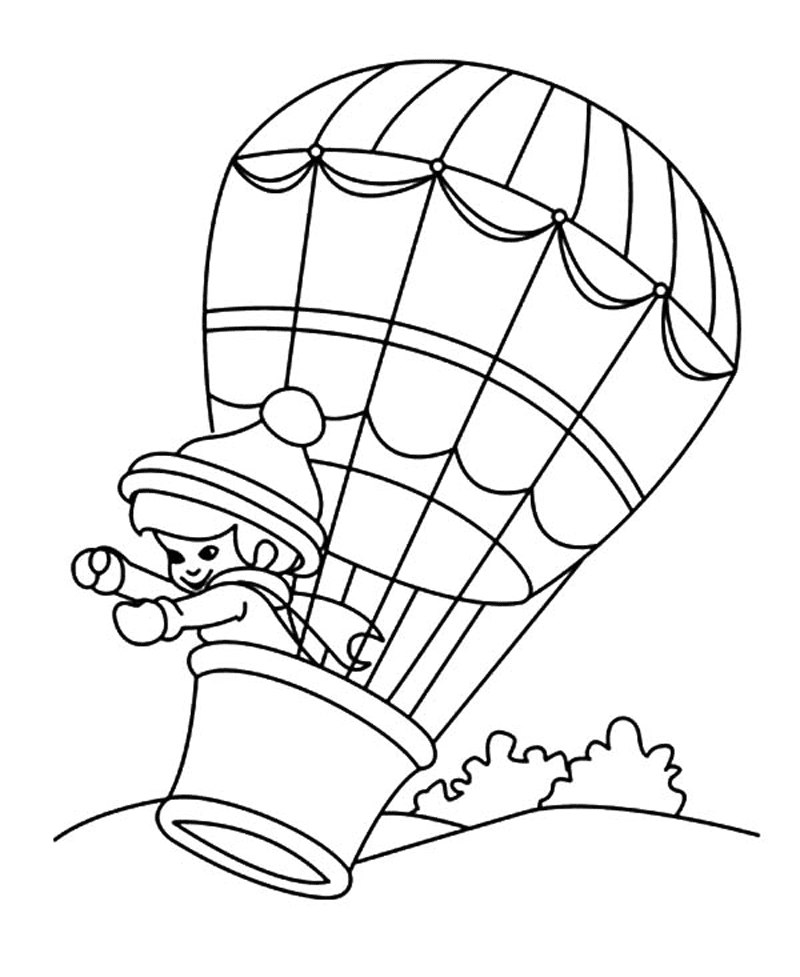 Gambar Mewarnai Balon Udara Untuk Anak PAUD dan TK