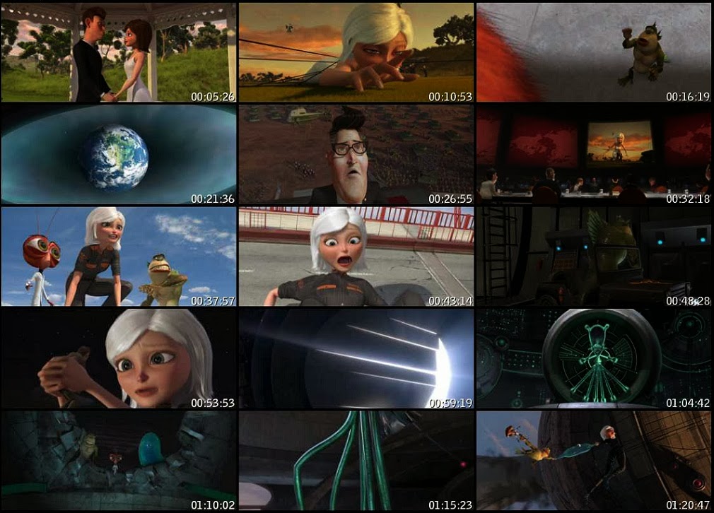 BR MOVIES: Monsters vs Aliens (2009) 720p Hindi Dubbed Dual BRRip