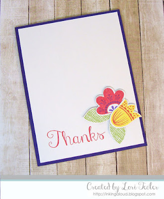 Floral Thanks card-designed by Lori Tecler/Inking Aloud-stamps and dies from Reverse Confetti