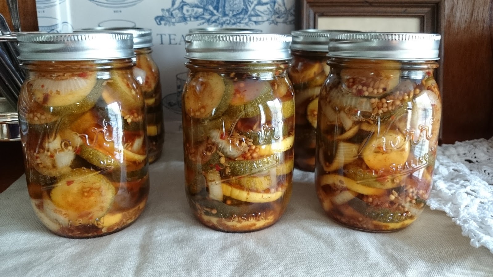 I Am Within The Dusty Gardener, Pickled Squash and Zucchini