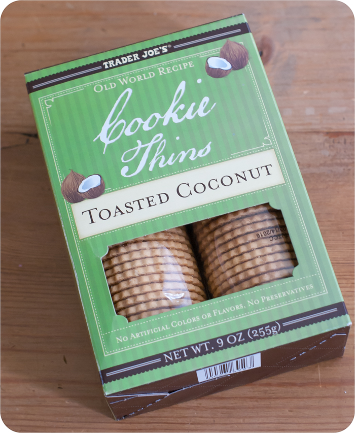 Sweet on Trader Joe's Saturday Toasted Coconut Cookie Thins Bake at 350°