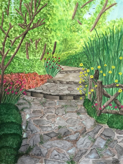 homespun by laura paint my vacation watercolor shakespeare garden central park new york city nyc