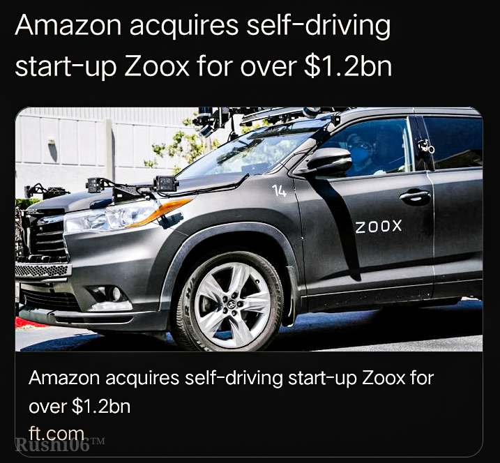 Did you know the Amazon acquires selfdriving startup Zoox for over 1