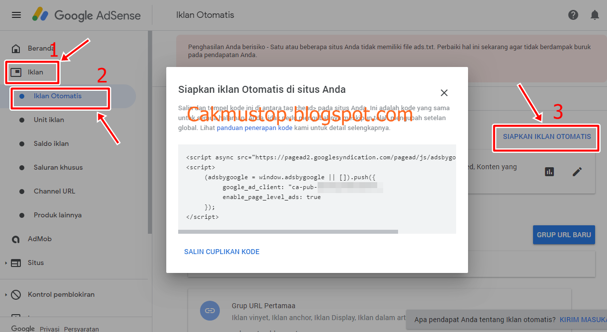 Memaksimalkan Pendapatan Adsense: Panduan Lengkap Memasang Iklan Tingkat Laman (Site-Level Ads)