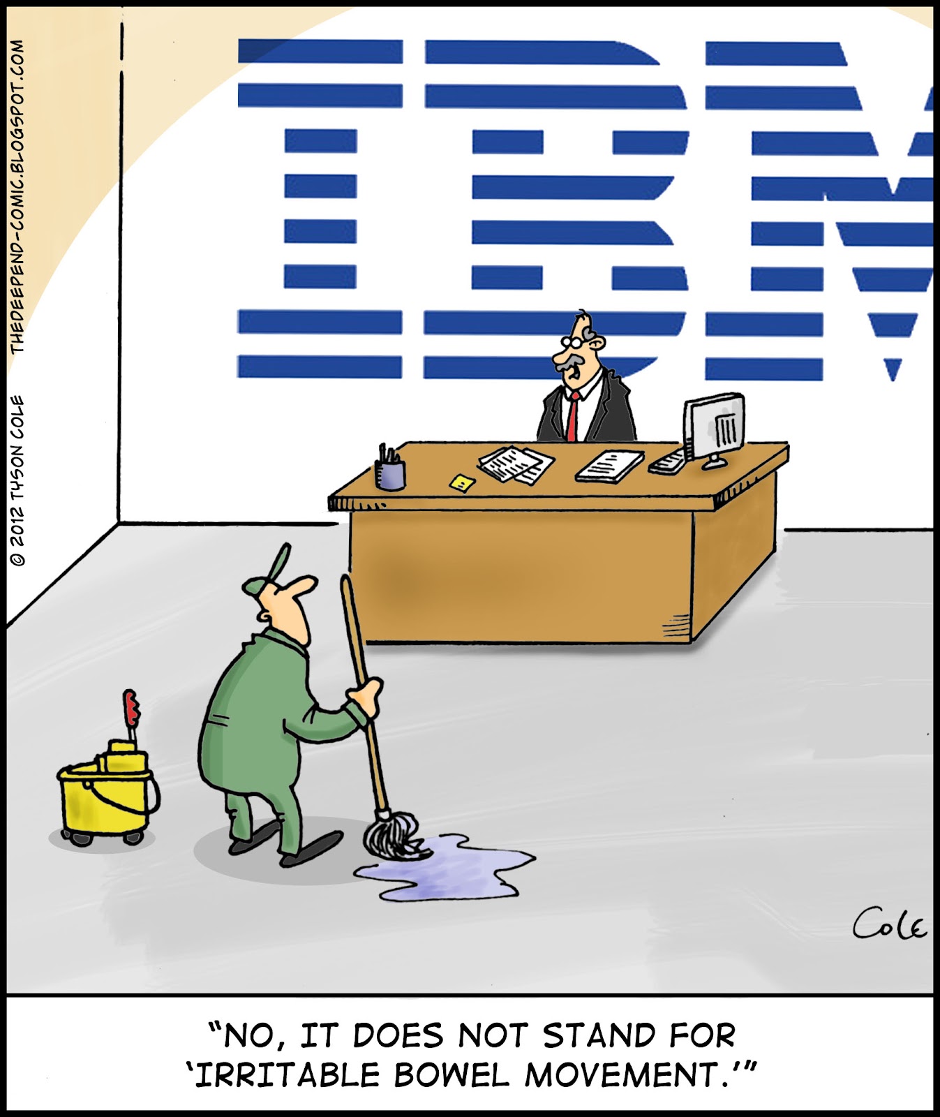 Cartoon Ibm Computer Room The Deep End: IBS? BM? ...IBM!