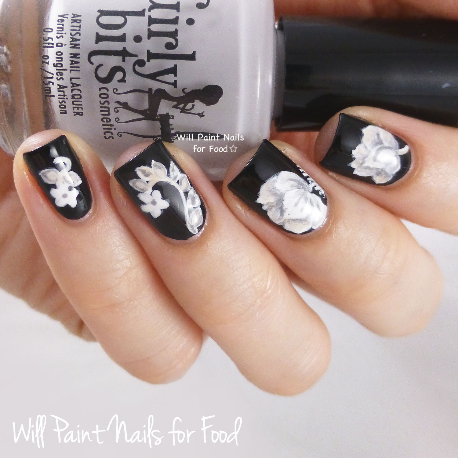 Will Paint Nails for Food: Salvatore Ferragamo-Inspired Flowers