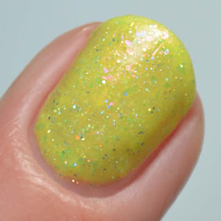 yellow crelly nail polish