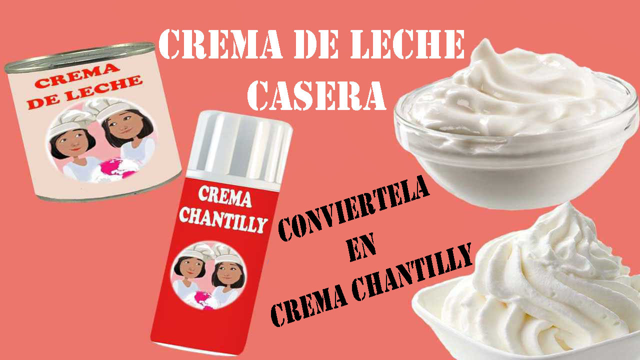 Con SOLO 2 Ingredientes haz CREMA DE LECHE ideal para CHANTILLY receta  CASERA y FÁCIL 