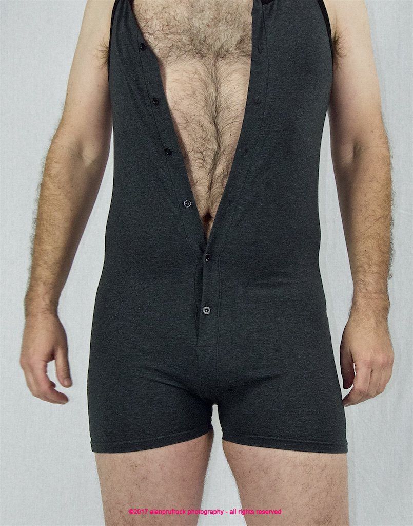 fundoshi fabric photos and more Funderwear Grey Short Union Suit 2