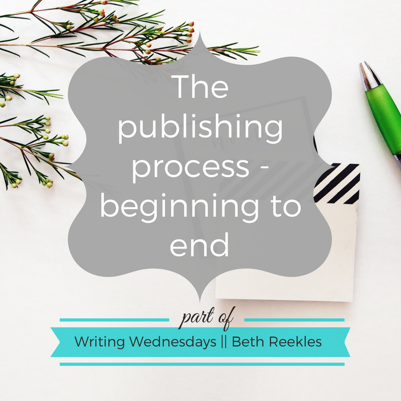 The publishing process - beginning to end - Writing Wednesdays - beth reekles How much do you know about the publishing process? I talk about the main steps in this blog post.
